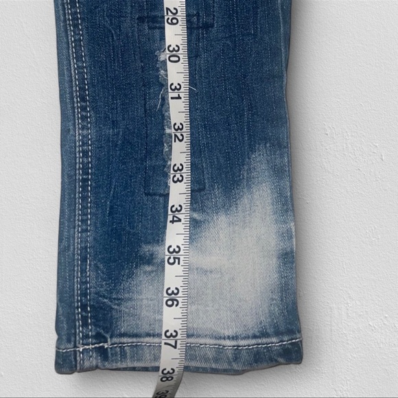 EUC CJ Black Premium Distressed Skinny Flex Blue Jeans, Size Men’s 28/30 - Picture 5 of 8